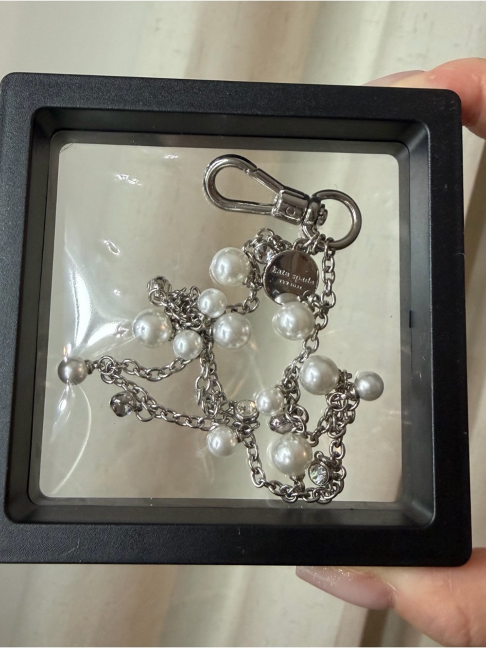 kate spade new york Phone Charm - Detachable Cell Phone Lanyard - Dazzling Pearl